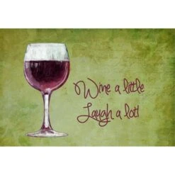 Wine A Little Laugh A Lot Fabric Placemat