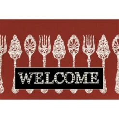 Serving Spoons Welcome Fabric Placemat