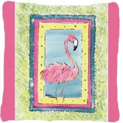 Carolines Treasures 8106-APW1414 14 X 14 In. Bird - Flamingo Decorative Fabric Pillow