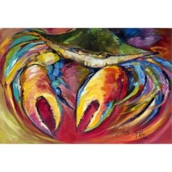 Blue Crab Stars Fabric Placemat