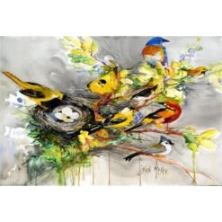 Spring Birds Fabric Placemat