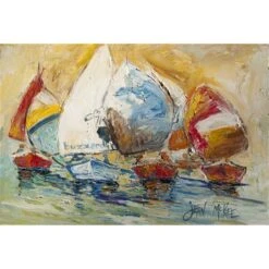 Buzzards Sailboat Race Fabric Placemat