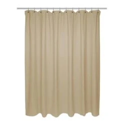FCOT2-72-46 72 X 72 In. Standard 100 Percent Cotton Chevron Weave Shower Curtain, Dark Linen