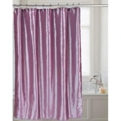 FSC15-FS-33 72 X 72 In. Shimmer Faux Silk Shower Curtain; Purple