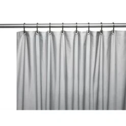 USC-3-03 3 Gauge Vinyl Shower Curtain Liner; Silver