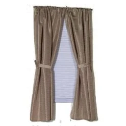 Carnation Home Fashions SWC-L/44 Lauren 34 In. X 54 In. Dobby Fabric Window Curtain - Linen