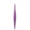 14.6 In. Plum Shiny Spiral Icicle Ornament, 2PK
