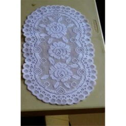 12 X 20 In. European Lace Placemat, White
