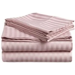 300 Olympic Queen Sheet Set, Egyptian Cotton Stripe - Lavender