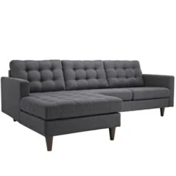 Empress Left-Arm Sectional Sofa- Gray