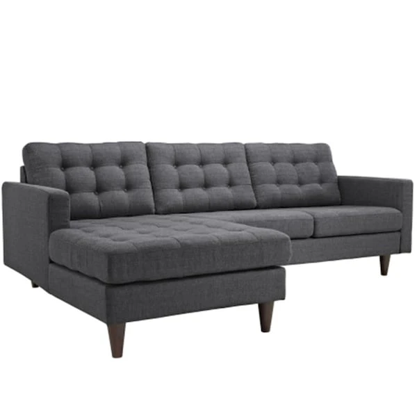 Empress Left-Arm Sectional Sofa- Gray 1 Empress Left-Arm Sectional Sofa- Gray