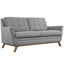 Beguile Fabric Loveseat- Expectation Gray