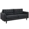 Empress Leather Sofa, Black