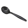 Dixie Food Service DXESH517 Plastic Cutlery Heavyweight Soup Spoons; Black - 5.75 In. - 1000 Per Carton