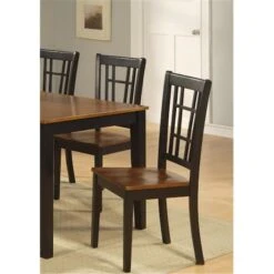 NC-BLK-W Nicoli Wood Seat Chair