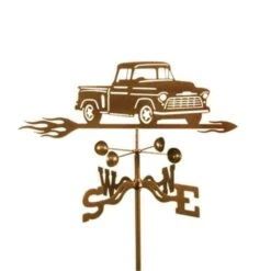 EZ Vane EZ1019-PT Chevy Truck Weathervane With Post Mount