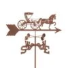 EZ Vane EZ1509-PT Doctor Horse & Buggy Weathervane With Post Mount