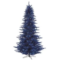 3 Ft. X 25 In. Navy Blue Fir Christmas Tree With 100 Blue 234 Tips Dura Light