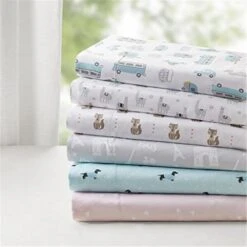 Printed Sheet Set - Aqua, Queen Size