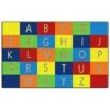 Flagship Carpets FE404-44A Rectangle Alphabet Seating Carpet; 7 Ft. 6 In. X 12 Ft.