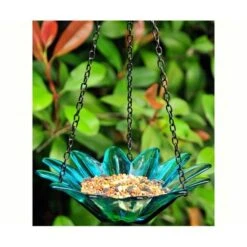 Couronne Co. COURM35320009 8 Inch Daisy Birdfeeder Aqua