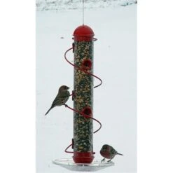 Songbird Essentials SEBQSBF3R 17" Spiral Sunflower Feeder - Red