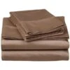 Superior 530 Thread Count Egyptian Cotton Twin XL Sheet Set Solid Taupe