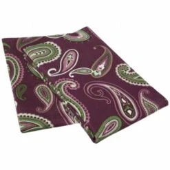 Superior Impressions By Luxor Treasures FLASDPC PAPR Cotton Flannel Standard Pillowcase Set Paisley; Purple