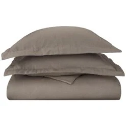Superior Impressions By Luxor Treasures FLAFQDC SLGR Cotton Flannel Full-Queen Duvet Cover Set Solid; Grey