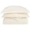 Superior Impressions By Luxor Treasures FLAKCDC SLIV Cotton Flannel King-California King Duvet Cover Set Solid; Ivory