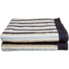 Superior Collection Luxurious Stripes 100% Cotton 2-Piece Bath Towel Set-Blue