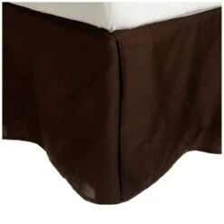 300 Twin Bed Skirt, Egyptian Cotton Solid - Mocha