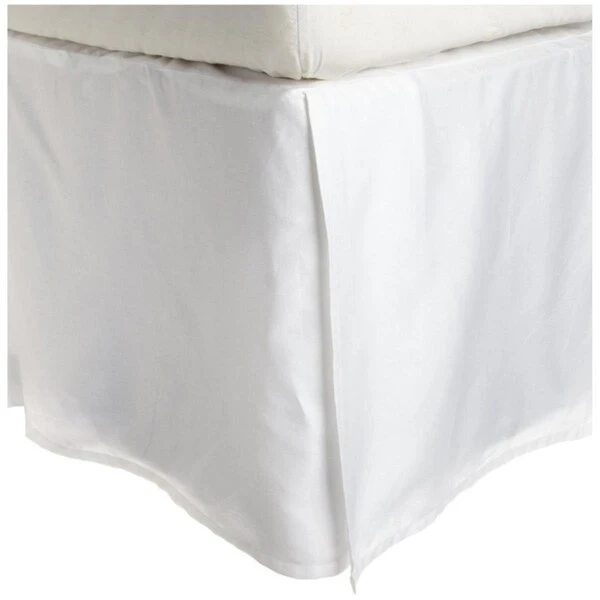 300 Queen Bed Skirt, Egyptian Cotton Solid - White 1 300 Queen Bed Skirt, Egyptian Cotton Solid - White