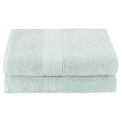 Superior EF-BSHEET AM Eco-Friendly 100 Percent Ringspun Cotton Bath Sheet Towel Set - Aqua Marine; 2 Pieces
