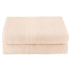 Superior EF-BSHEET IV Eco-Friendly 100 Percent Ringspun Cotton Bath Sheet Towel Set - Ivory; 2 Pieces