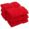 Superior 900GSM Egyptian Cotton 6-Piece Face Towel Set Red