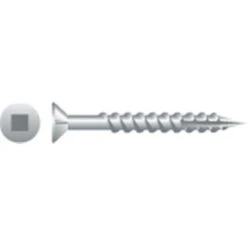 Strong-Point XQ816NZ 8 X 1 In. Square Drive Flat Head Screw With Nibs Particle Board Screws Zinc Plated Box Of 10 000