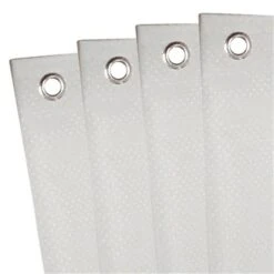 Zenith Products 70in. X 72in. White Fabric Shower Curtain Or Liner H20WW