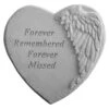 Kay Berry 08907 Winged Heart Memorial Stone - Forever Remembered...