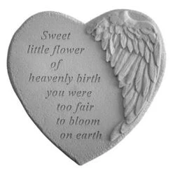 Kay Berry 08912 Winged Heart Memorial Stone - Sweet Little Flower...