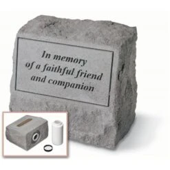 - Inc. In Memory Of A Faithful Friend - Headstone-Urn Memorial - 9.5 Inches X 8 Inches