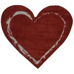 Red Heart Area Rug - 35 X 39 In.