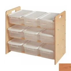 Little Colorado 068NA Nine Bin Toy Organizer In Natural