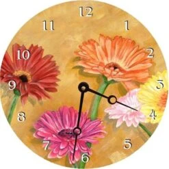 Lexington Studios 23064R Gerber Daisies Round Clock