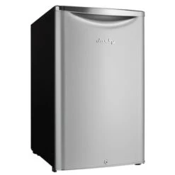 Danby DAR044A6DDB 4.4 CF Compact Refrigerator; Iridium Silver Steel