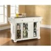 Crosley Furniture Alexandria Stainless Steel Top Kitchen Island In White Finish