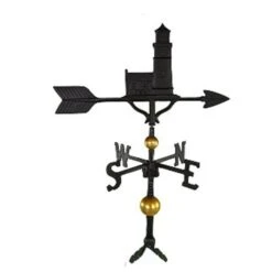 300 Series 32 In Deluxe Black Cottage Lighthouse Weathervane