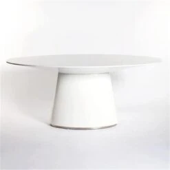 KC-1007-18 Otago Oval Dining Table, White - 29.5 X 71 X 43 In.