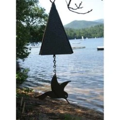 North Country Wind Bells Inc. 126.5016 Ships Bell With Hummingbird Wind Catcher