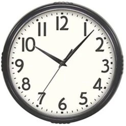 Westclox 8795395 32042BK 9.5 In. Round Wall Clock; Black